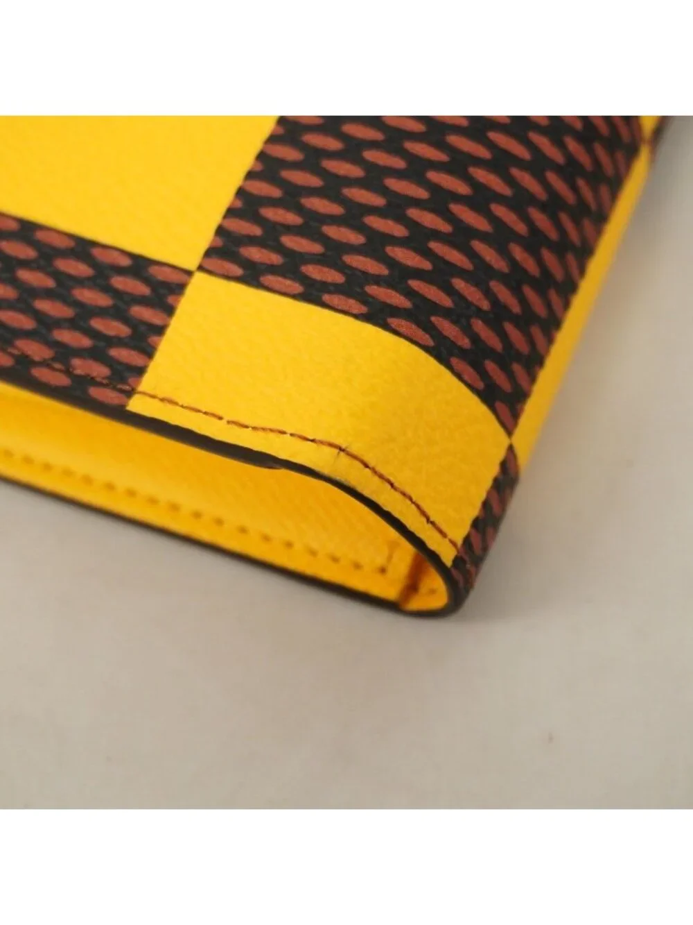Louis Vuitton Wallet Damier Pop Portefeuille Brazza NM Yellow Brown